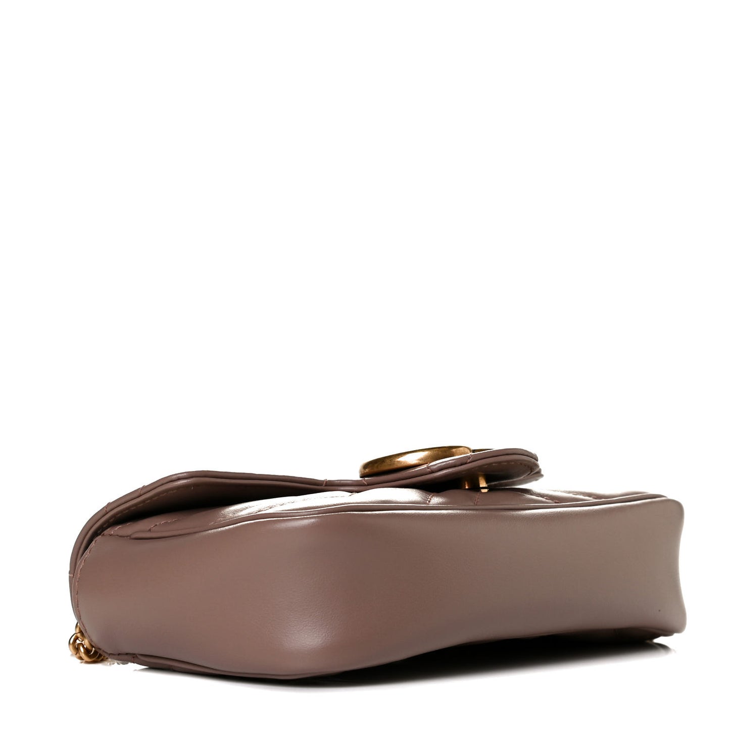 Calfskin Matelasse Super Mini GG Marmont Shoulder Bag Porcelain Rose