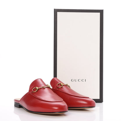 Gucci Malaga Kid Womens Princetown Slippers 38.5 Hibiscus Red 9 of 9