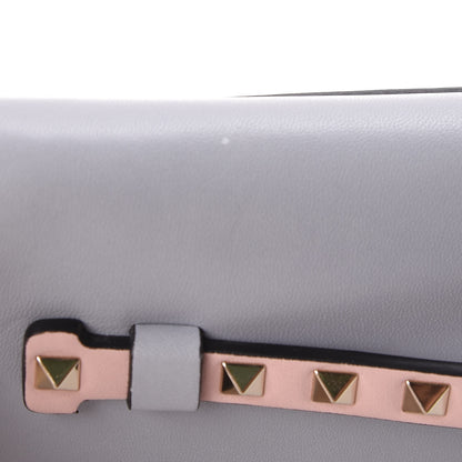 Valentino Garavani Nappa Watercolor Rockstud Wristlet Clutch Rose Green Yellow Sky 7 of 8