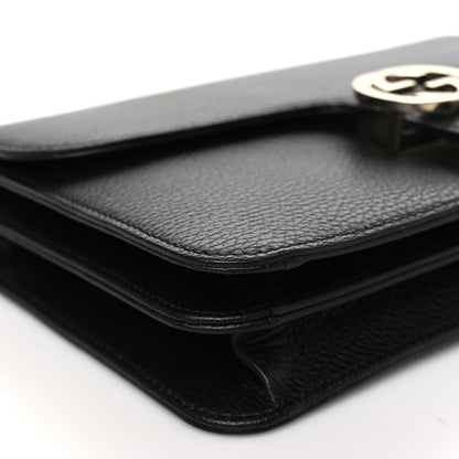 Gucci Dollar Calfskin Interlocking G Shoulder Bag Black 9 of 10
