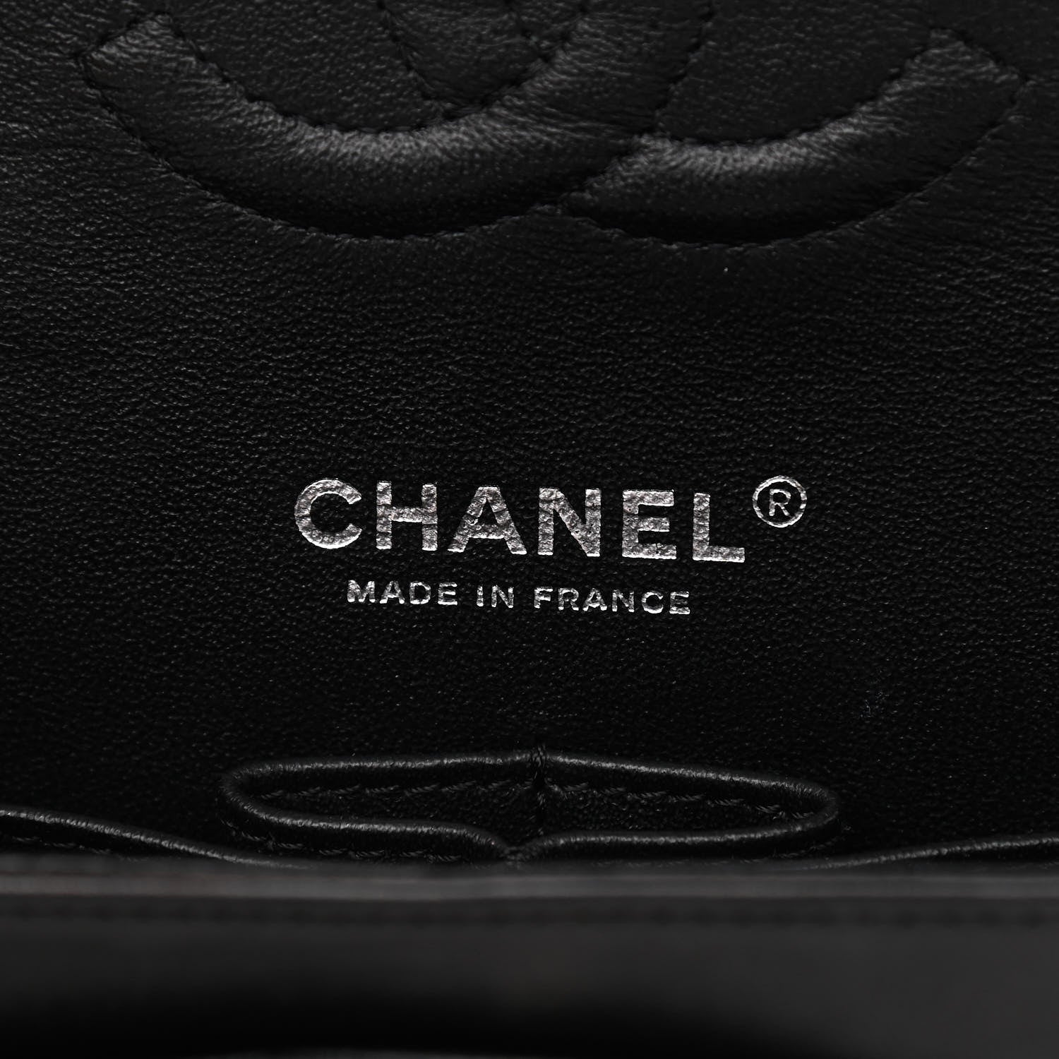 Chanel Satin Airline Printed Medium Double Flap Black White 6 of 12