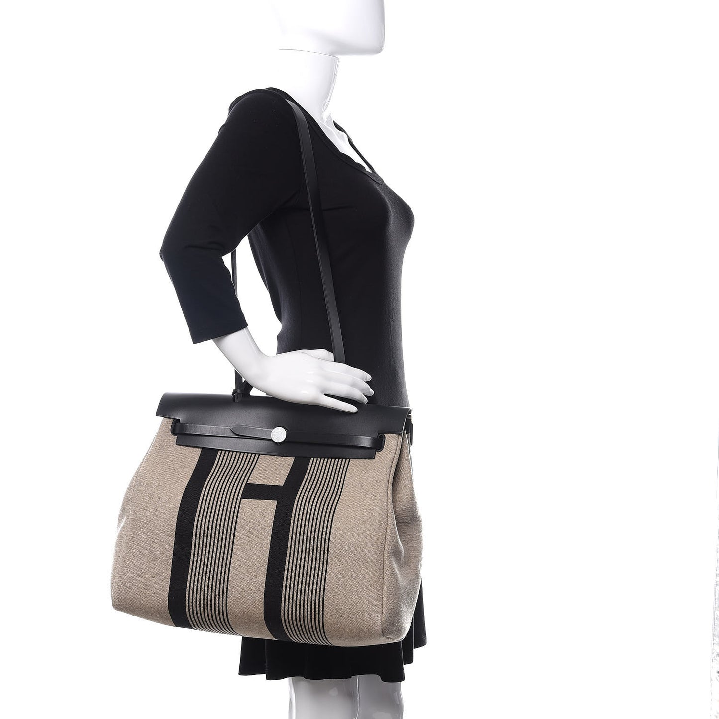 Vache Hunter Toile H Vibration Herbag Zip 39 MM Ecru Black White