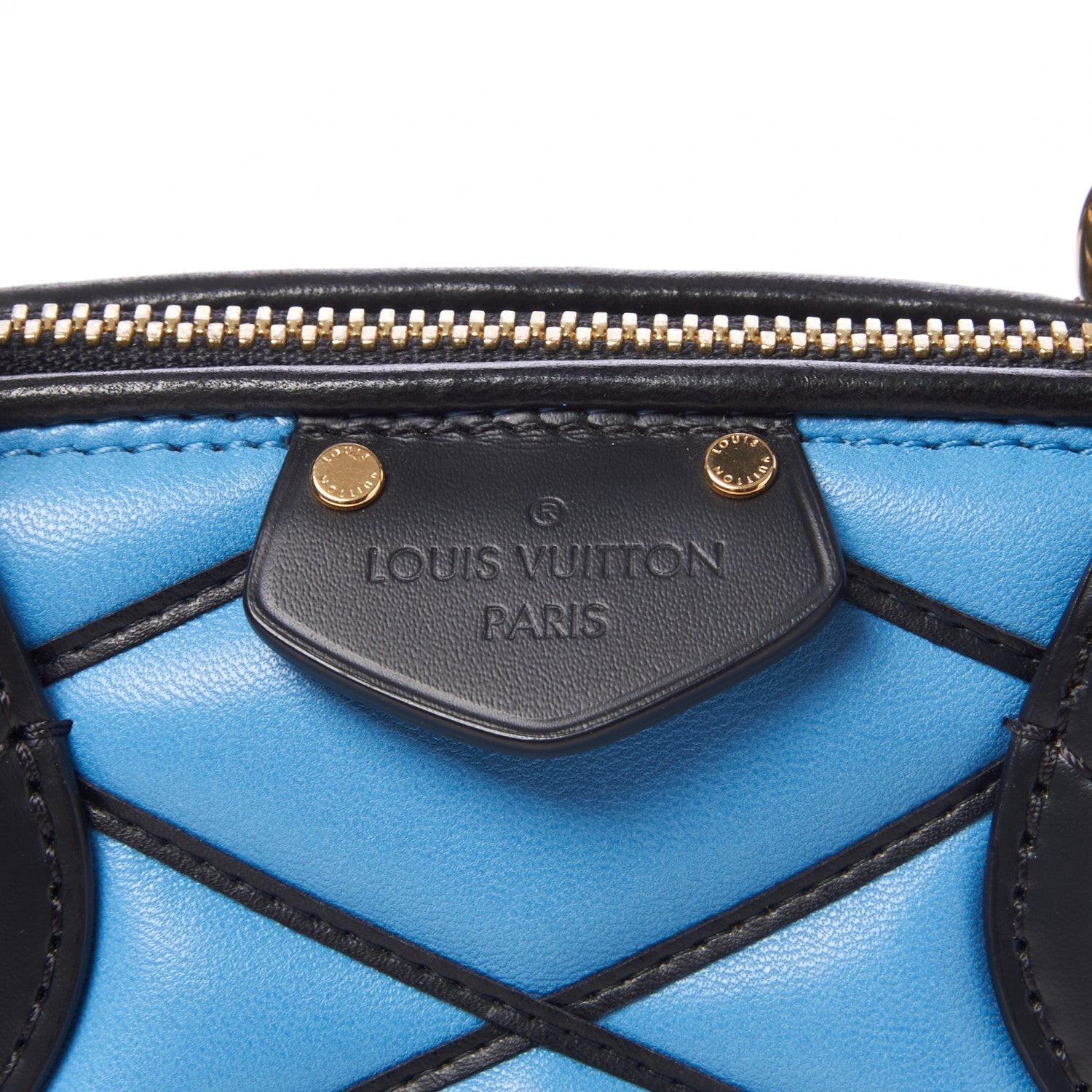 Louis Vuitton Lambskin Malletage Alma BB Bleuet 7 of 8