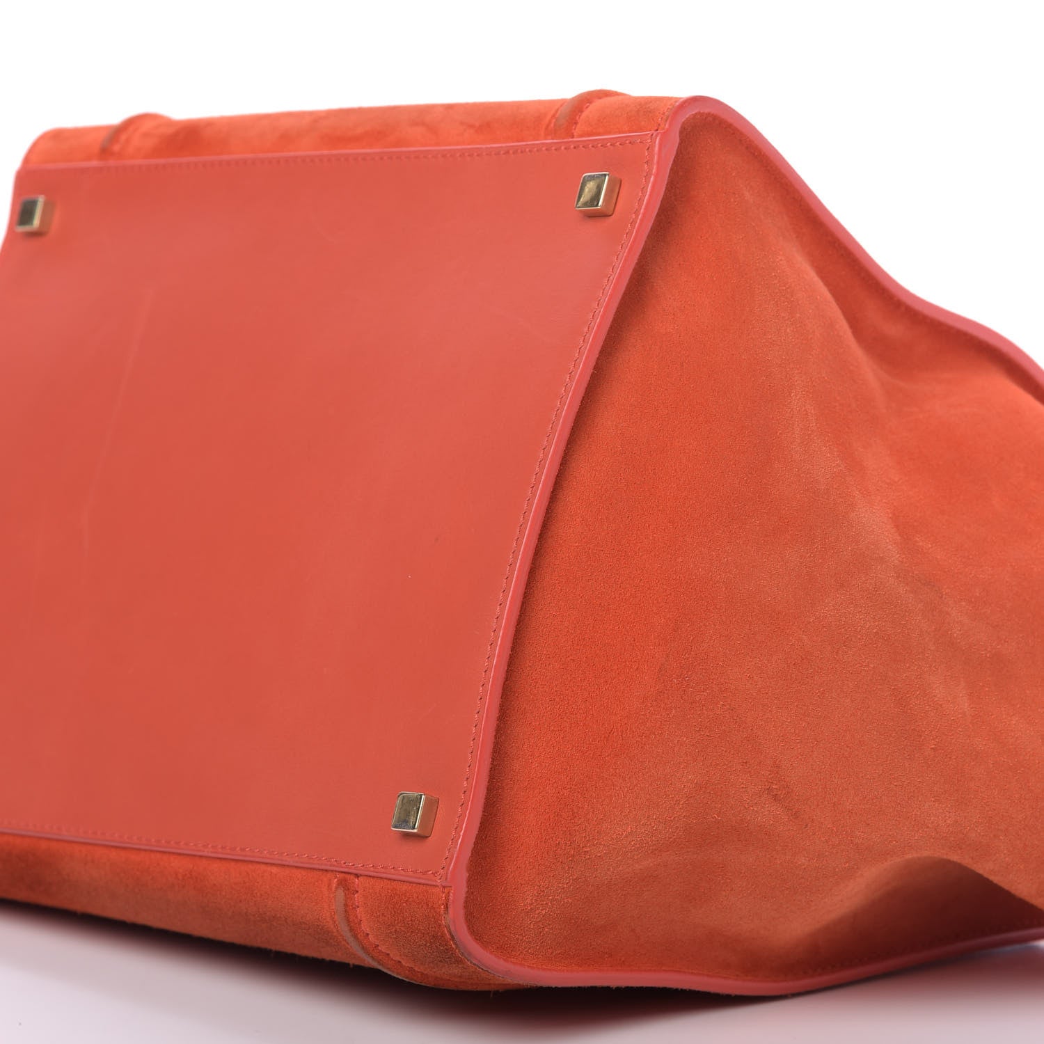 Celine Nubuck Medium Phantom Luggage Bright Orange 7 of 14