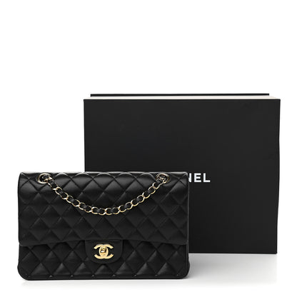 Chanel Lambskin Quilted Medium Double Flap Black 13 of 13
