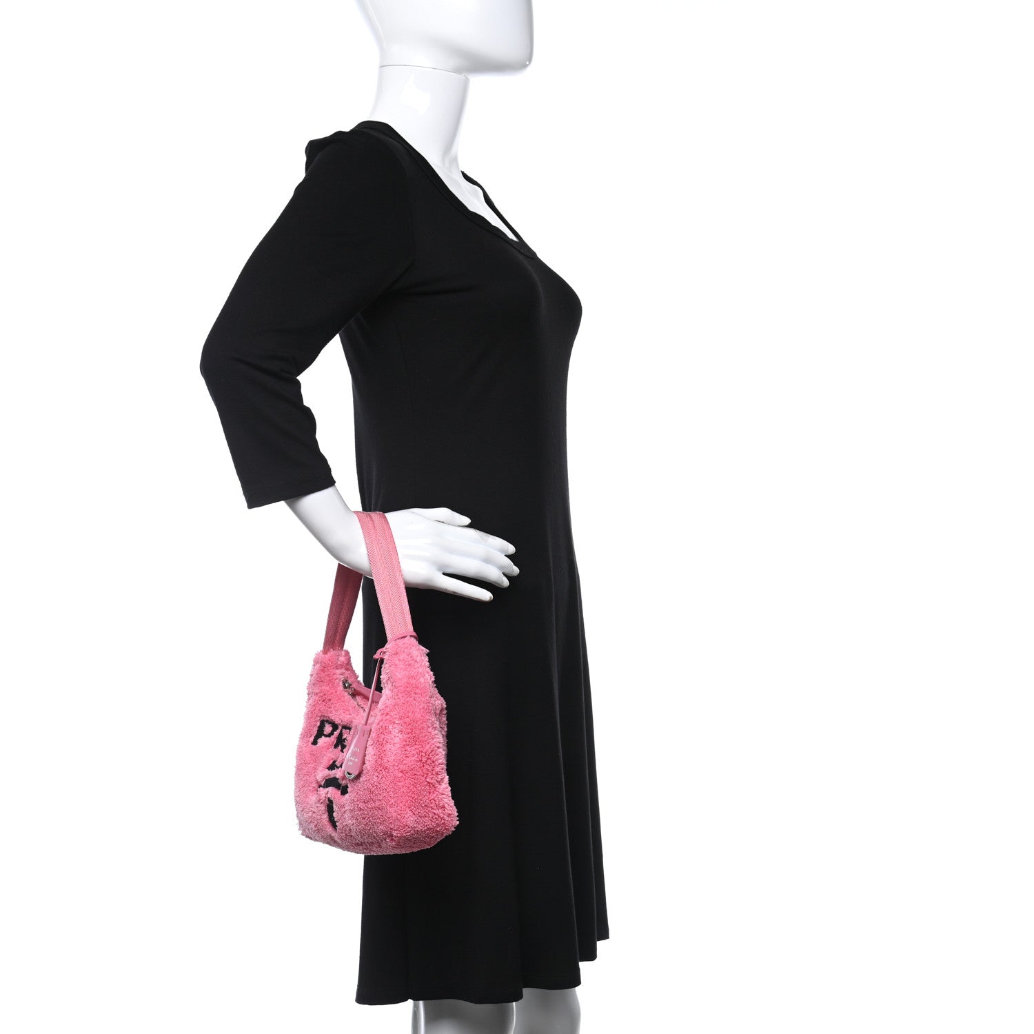 Prada Terry Cloth Mini Re-Edition 2000 Bag Petalo Black 2 of 12
