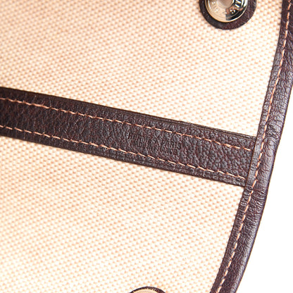 Hermes Toile Buffle Gala Garden Party Tote 49 GM Marron Fonce 6 of 15
