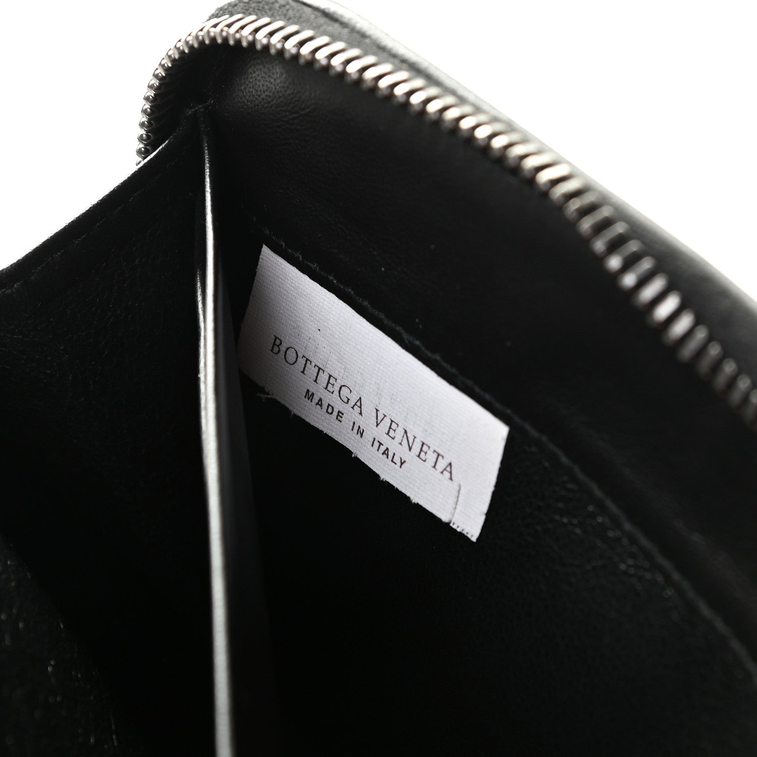 Bottega Veneta Goatskin Intrecciato Zip Around Wallet Black 7 of 9
