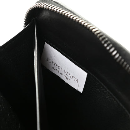 Bottega Veneta Goatskin Intrecciato Zip Around Wallet Black 7 of 9