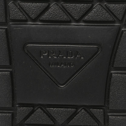 Prada Nappa Soft Metal Triangle Logo Womens Padded 30mm Sneakers 36.5 Black 7 of 9