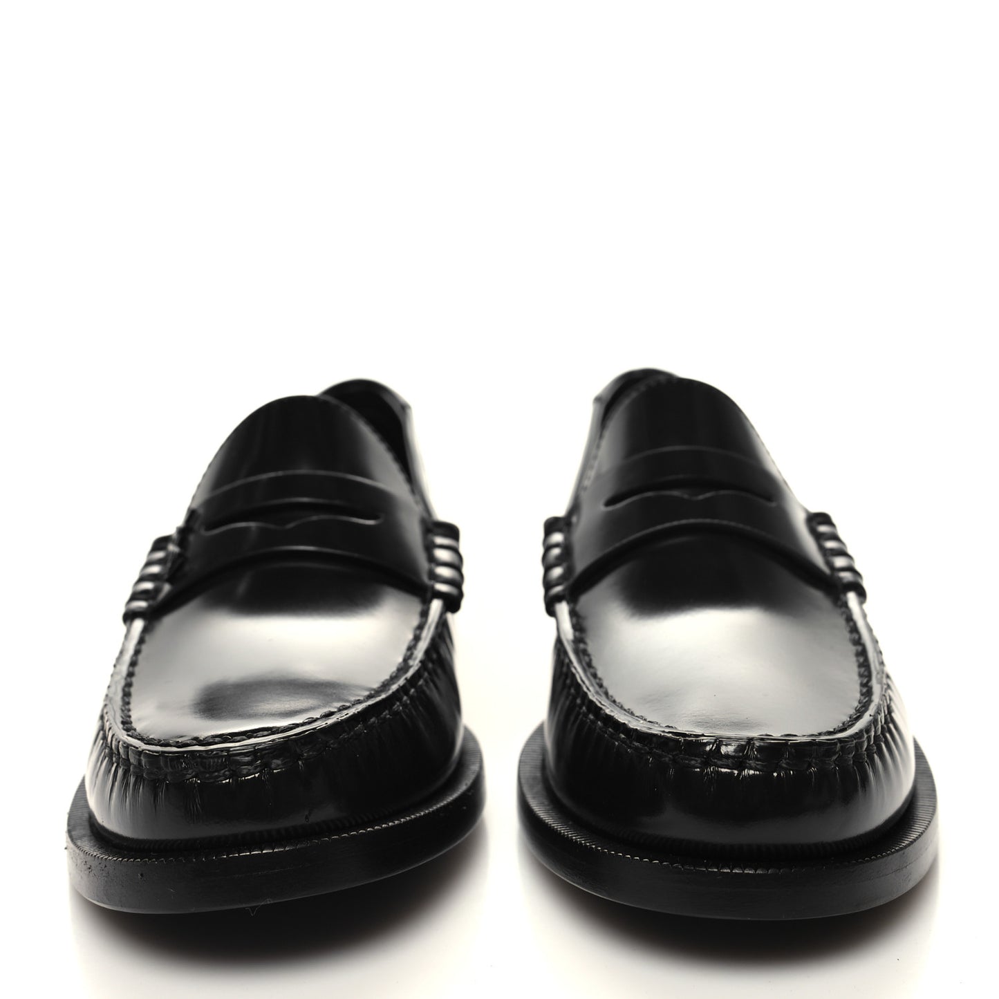 Calfskin Penny Loafers 37 Black