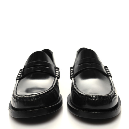 Saint Laurent Calfskin Penny Loafers 37 Black 2 of 8