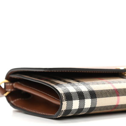 Burberry Calfskin Vintage Check Wallet With Detachable Strap Archive Beige Tan 5 of 10