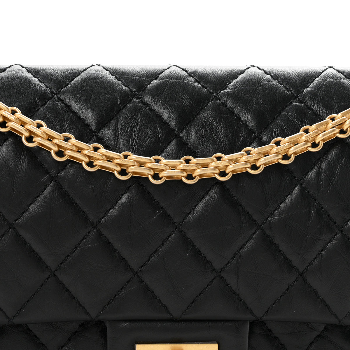 Chanel Aged Calfskin Quilted 2.55 Reissue 225 Flap Black 8 of 11