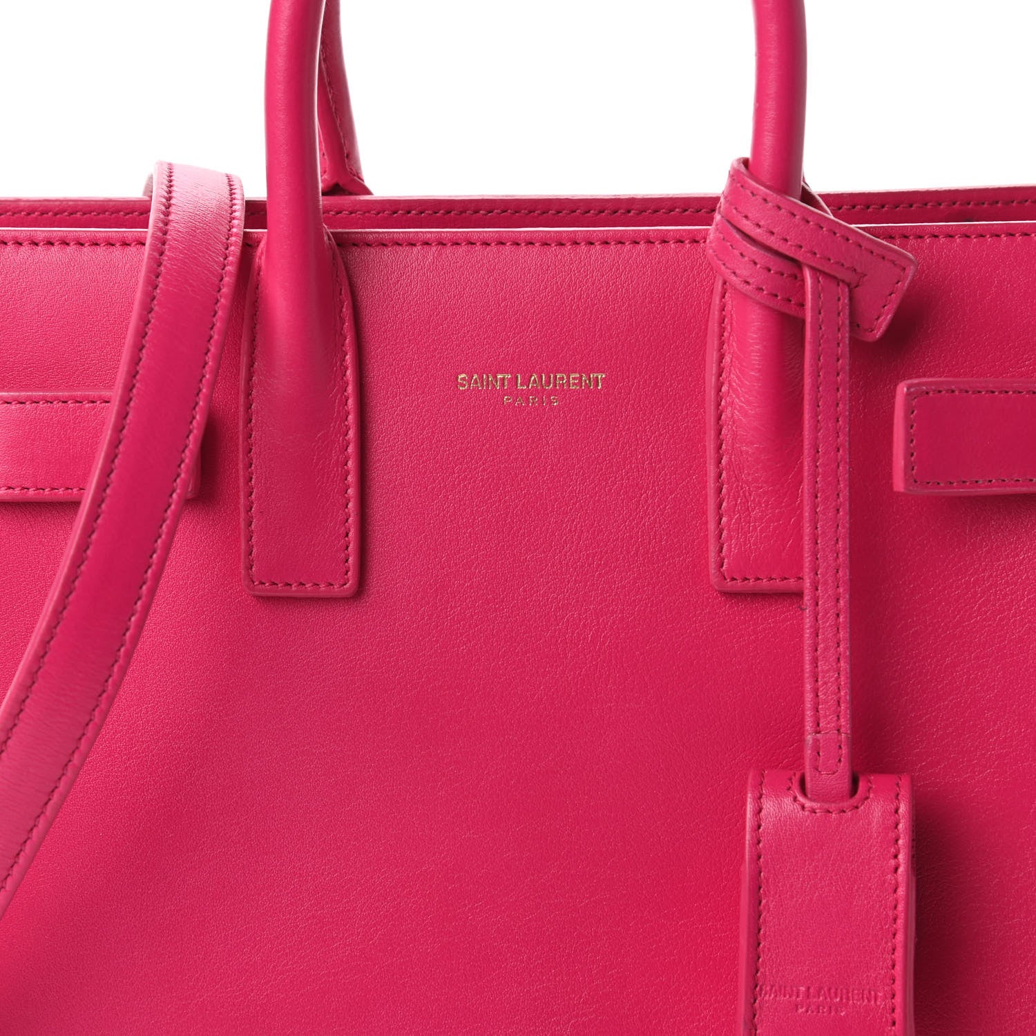 Saint Laurent Calfskin Nano Sac De Jour Lipstick Fuchsia 10 of 11