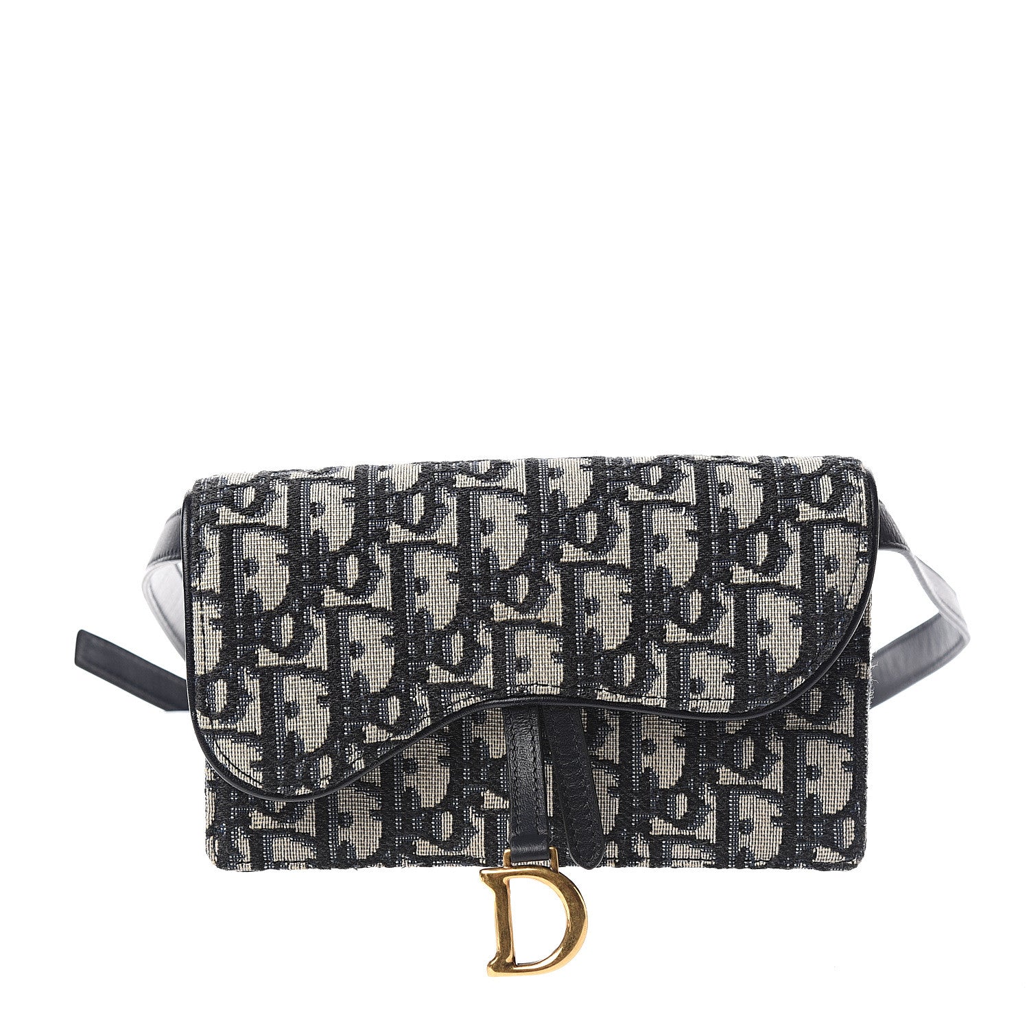 Christian Dior Oblique Saddle Belt Bag Blue 1 of 11