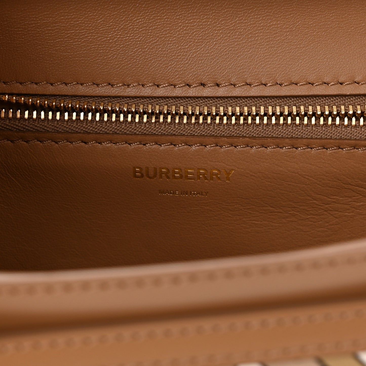 Calfskin Monogram Medium TB Bag Beige