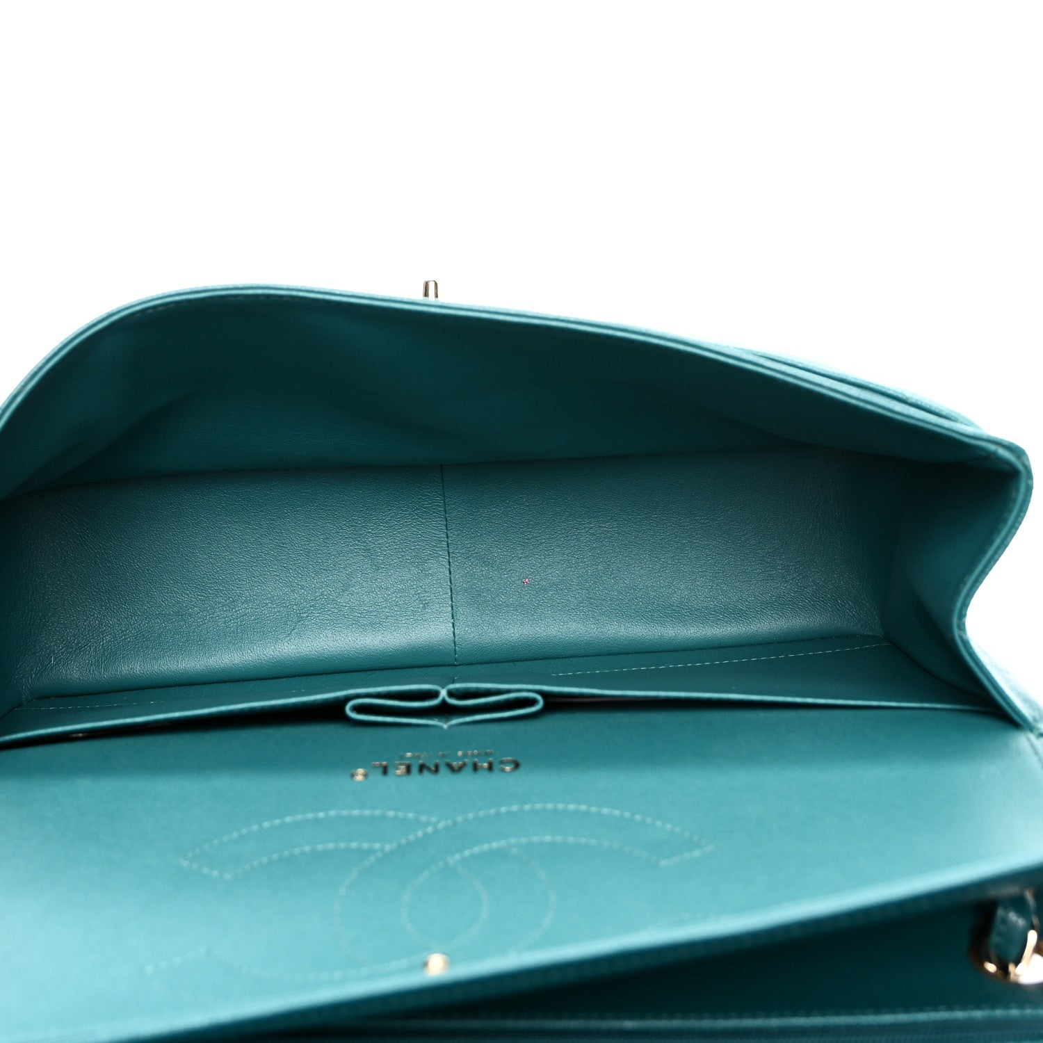 Chanel Caviar Quilted Jumbo Double Flap Green 5 of 10