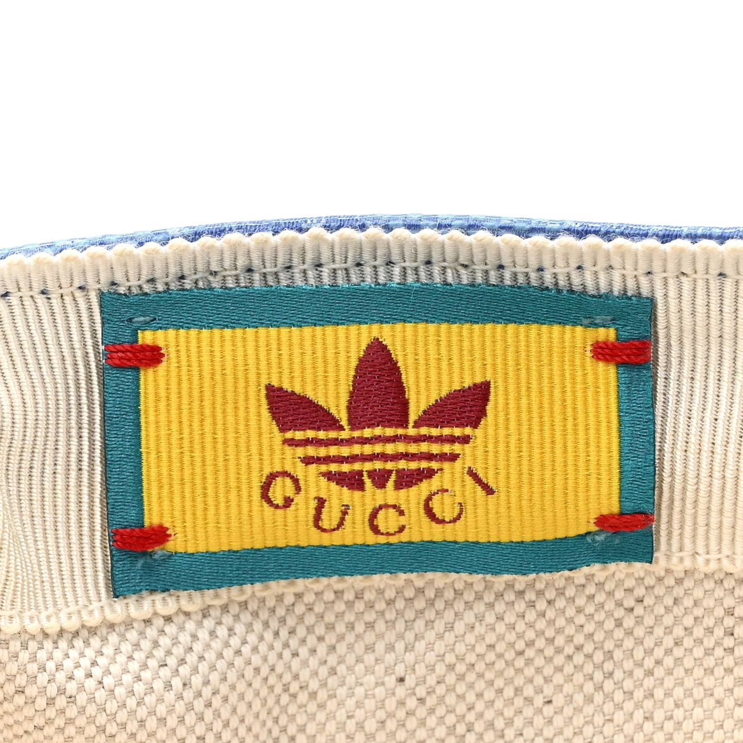 X ADIDAS Crystal Monogram Textured Dollar Calfskin Trefoil Embroidered Stefanos Baseball Hat XL Bright Splash Black