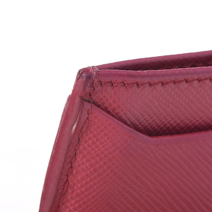 Prada Saffiano Metal Card Case Peonia 12 of 15