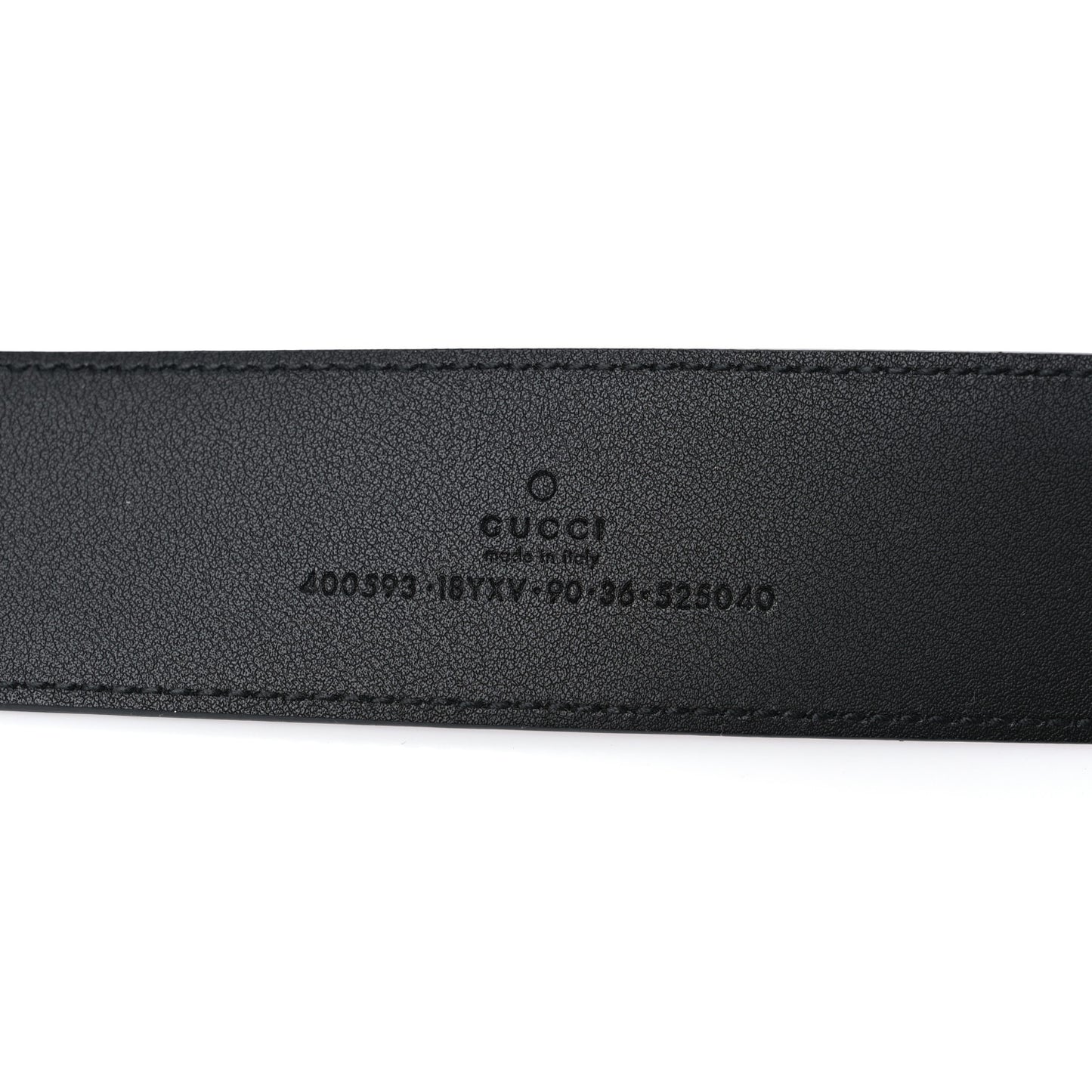 Azalea Calfskin Enamel Monochrome Double G 40mm Belt 90 36 Black