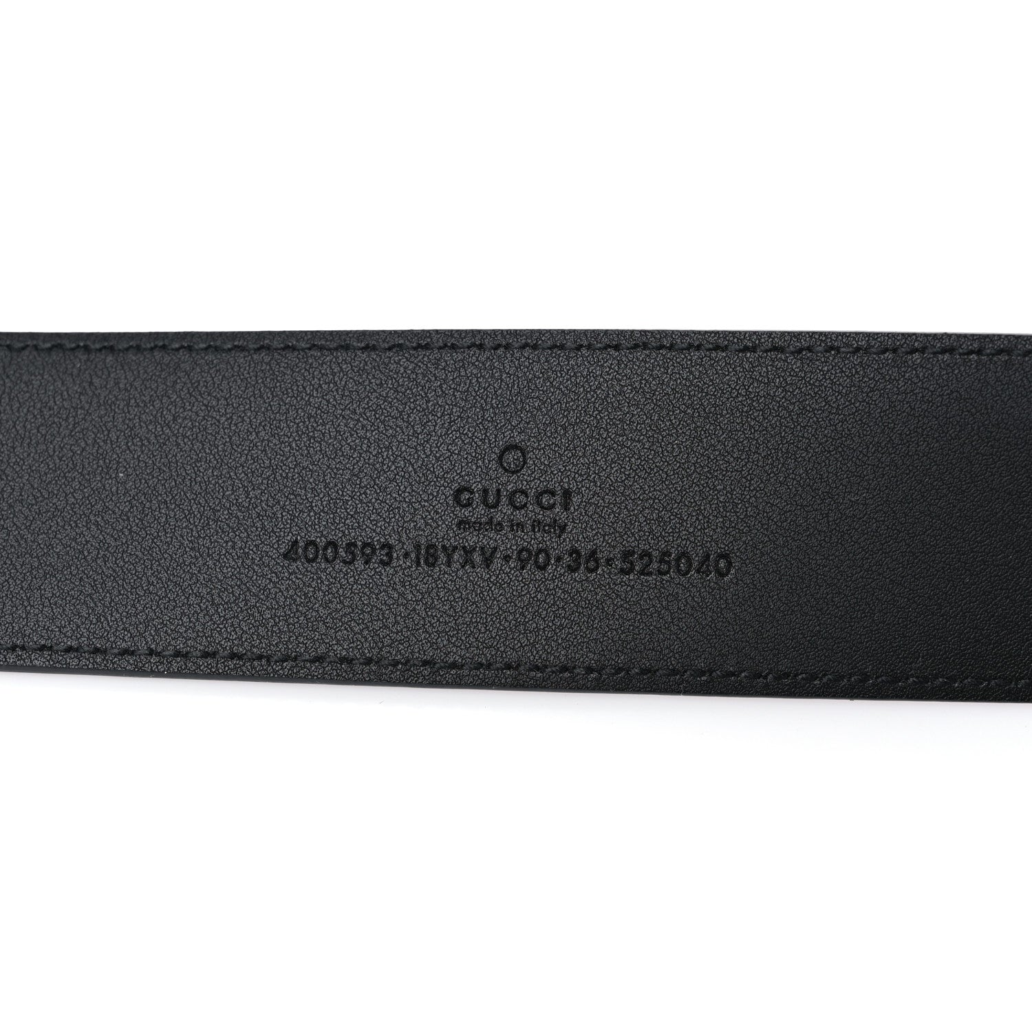 Gucci Azalea Calfskin Enamel Monochrome Double G 40mm Belt 90 36 Black 3 of 4