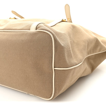 Prada Jacquard Logo Tote Corda Talco 11 of 14