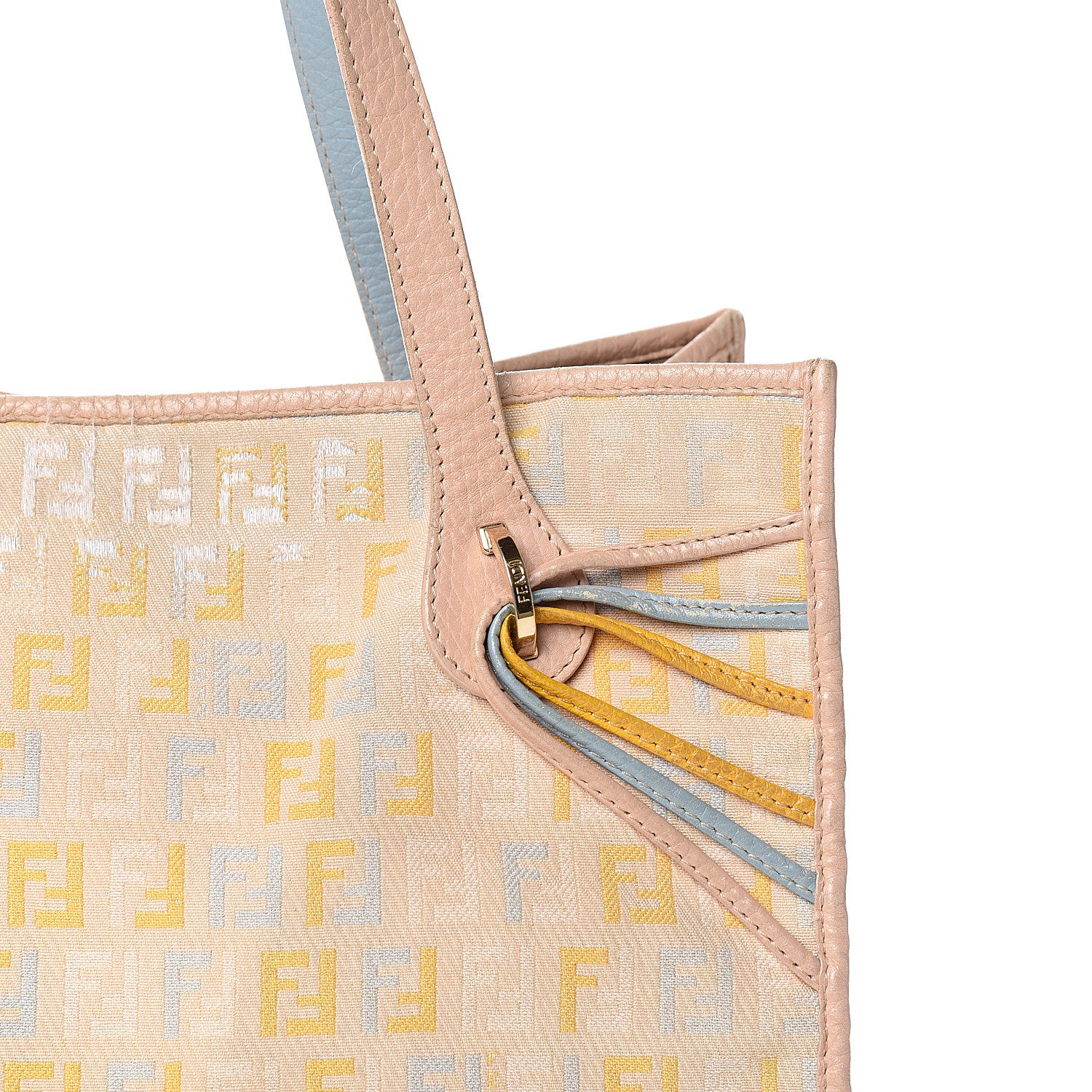 Fendi Zucchino Vitello Shopping Tote Beige Pastel Cipria 9 of 13