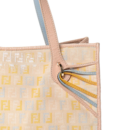 Fendi Zucchino Vitello Shopping Tote Beige Pastel Cipria 9 of 13
