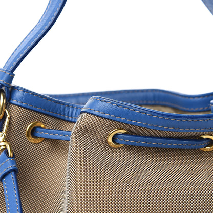 Prada Jacquard Logo Mini Bucket Crossbody Bag Corda Azzurro 10 of 10