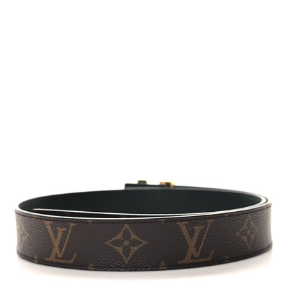 Louis Vuitton Calfskin Monogram 30mm LV Initiales Reversible Belt 75 30 Black 2 of 5