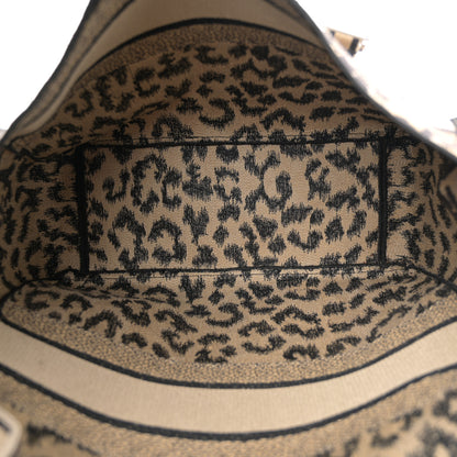 Christian Dior Canvas Mizza Embroidered Leopard Medium Diorcamp Messenger Beige 5 of 10