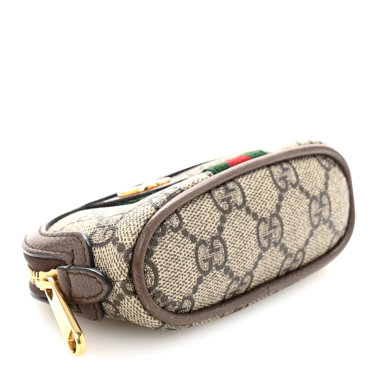 GG Supreme Monogram Web Ophidia Dome Key Pouch Beige New Acero
