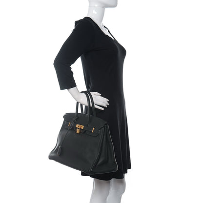 Hermes Togo Birkin 35 Bleu Ocean 2 of 11