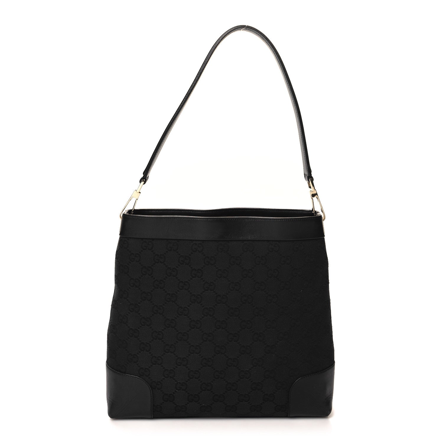 Gucci Monogram Shoulder Bag Black 1 of 12