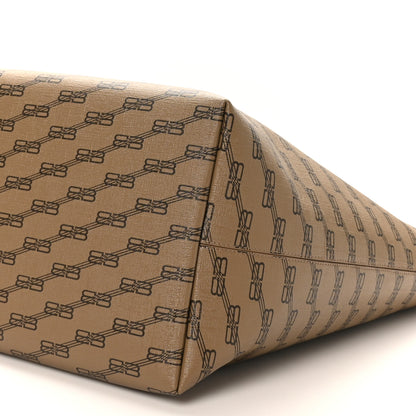 Balenciaga Coated Canvas BB Monogram Large Signature East West Shopper Bag Beige Brown 10 of 10