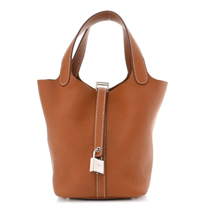 Hermes Taurillon Clemence Picotin Lock 18 PM Gold 1 of 11