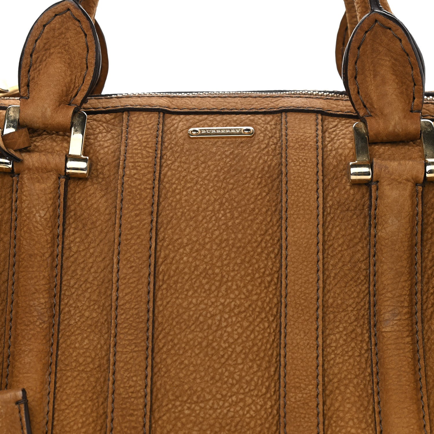 Burberry Nubuck Medium Nevinson Bowling Bag Brown 9 of 16