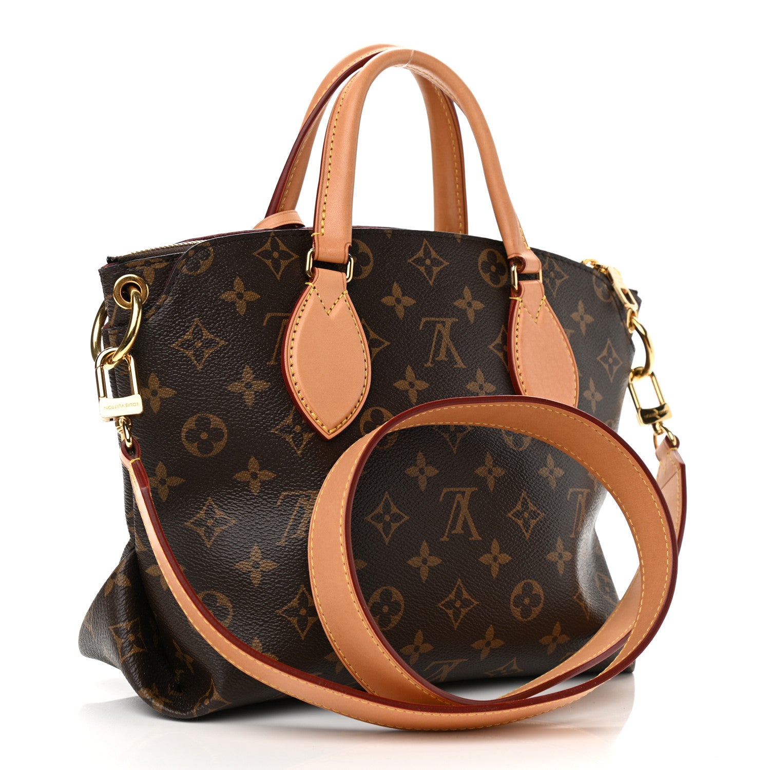 Louis Vuitton Monogram Flower Zipped Tote PM Beige 3 of 10