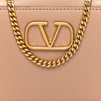 Valentino Garavani Grainy Calfskin VLogo Top Handle Camera Bag Crossbody Rose Cannelle 7 of 10