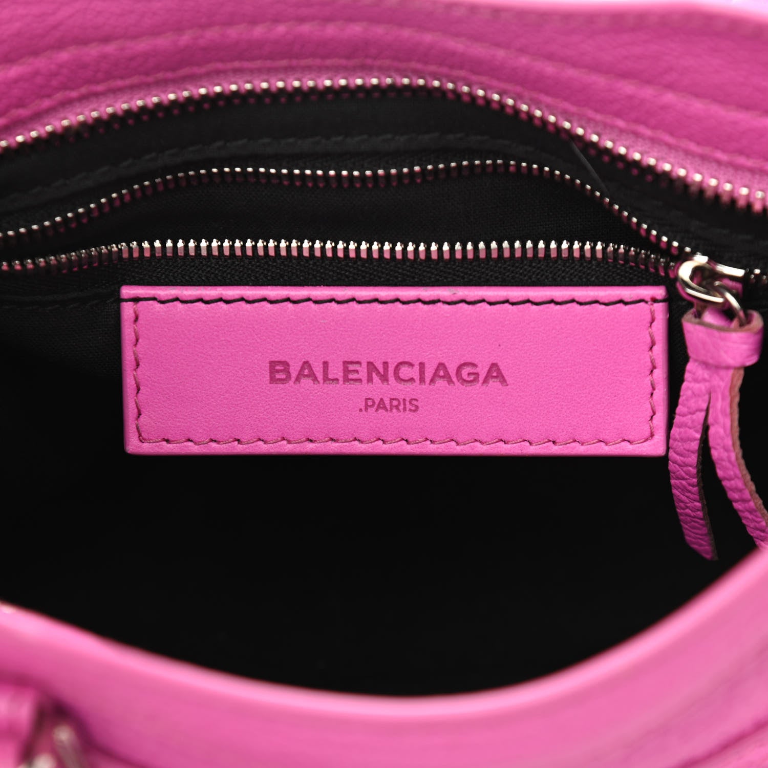 Balenciaga Chevre Silver Metallic Edge Hardware Mini City Rose Fluo 6 of 11