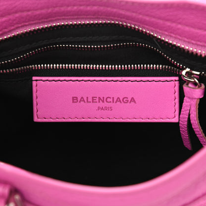 Balenciaga Chevre Silver Metallic Edge Hardware Mini City Rose Fluo 6 of 11