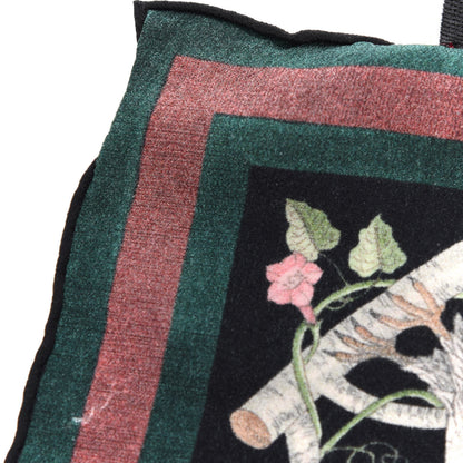 Gucci Silk Floral Condor Square Handkerchief Black 4 of 7