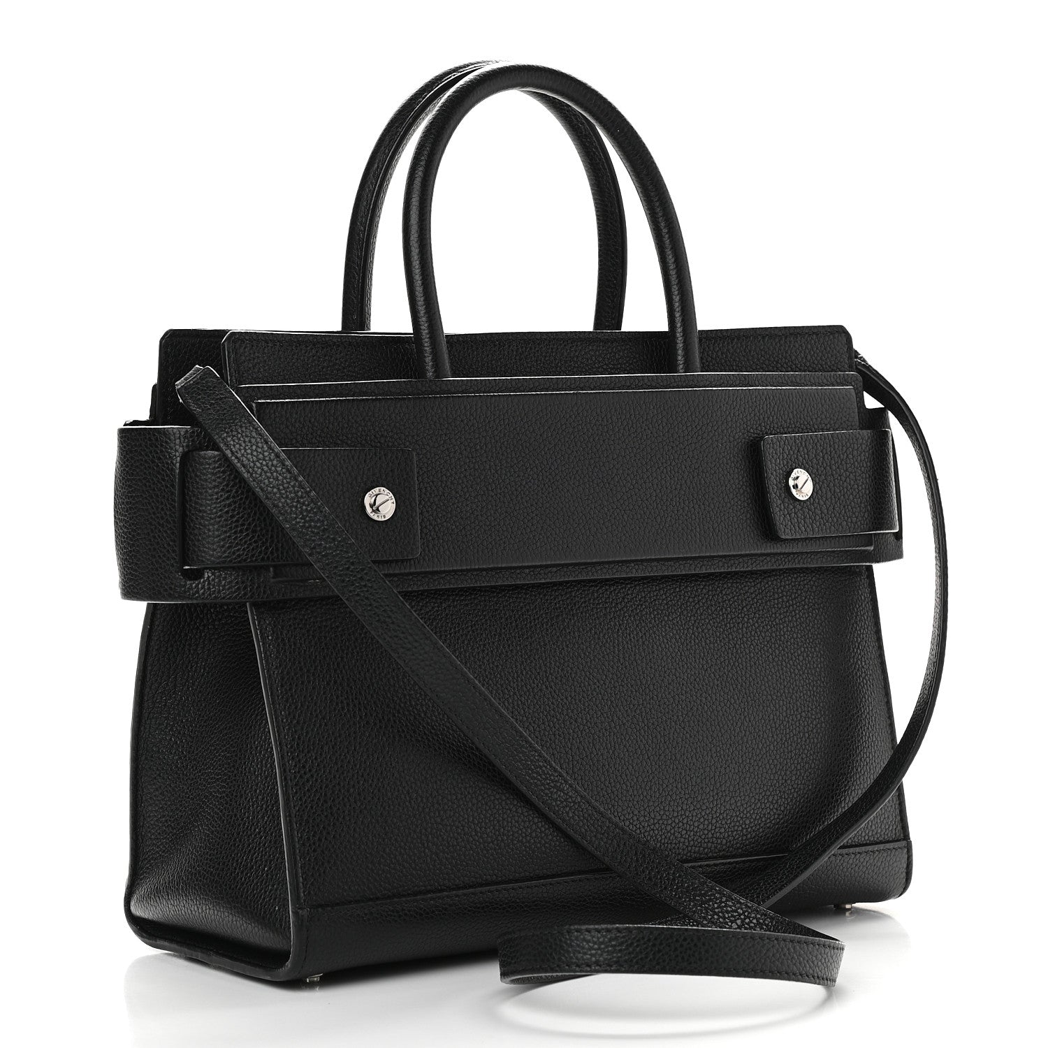Givenchy Grained Calfskin Small Horizon Satchel Black 2 of 9