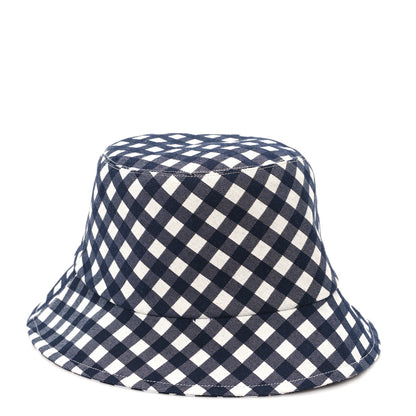 Christian Dior Gingham Reversible Teddy-D Brim Bucket Hat 57 Black White 2 of 14