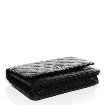 Chanel Caviar Quilted Wallet On Chain WOC Black 4 of 9