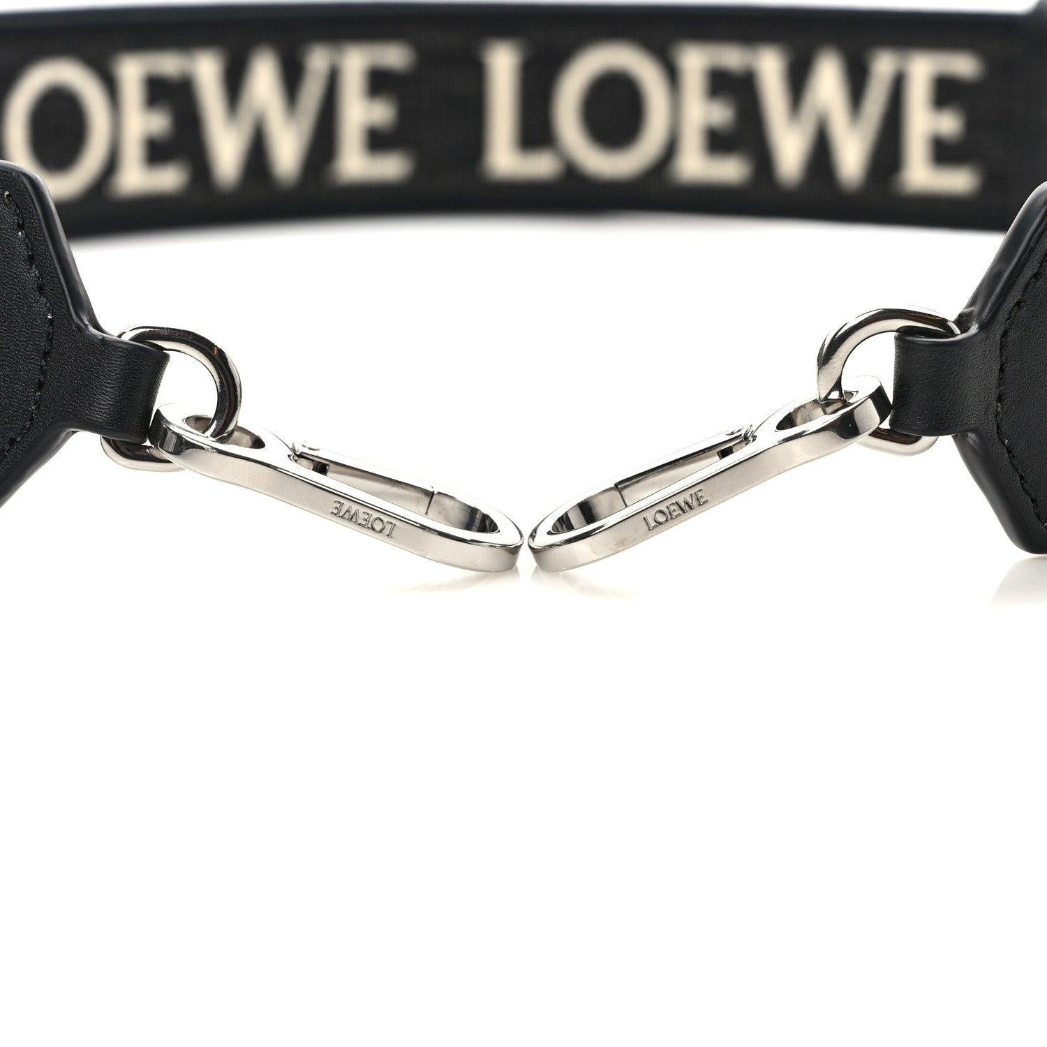 Loewe Calfskin Jacquard Anagram Strap Navy Black 4 of 4