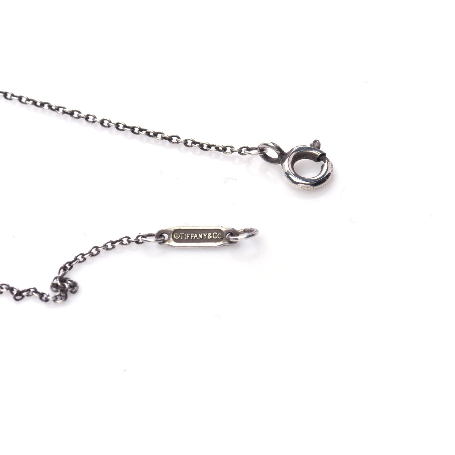 Tiffany Sterling Silver 1837 Interlocking Circles Pendant Necklace 5 of 6