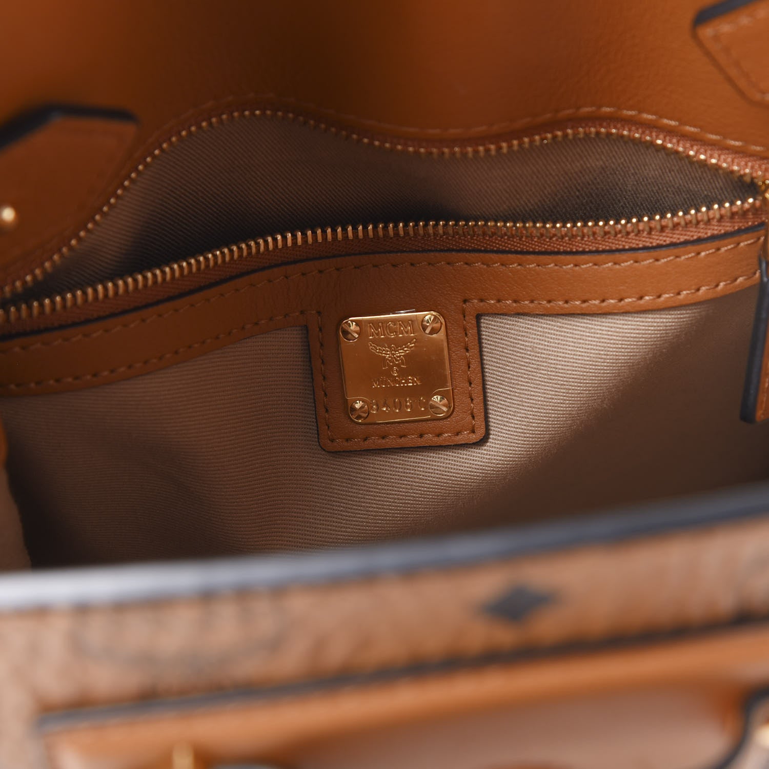 MCM Visetos Essential Tote Cognac 5 of 10