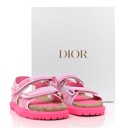 Christian Dior Technical Knit Jute Dioract 10mm Sandals 37 White Fuchsia 12 of 12